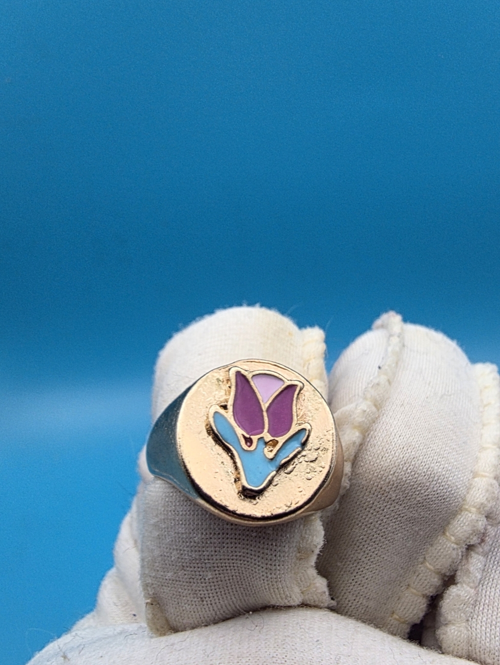Retro Adjustable Tulip Ring